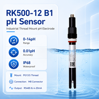 Probe pH Akurasi Tinggi dengan Sambungan PG13.5 dan Steker Tahan Air M8, Presisi 0.01pH, dan 0-60 ℃   Rentang Suhu yang Luas