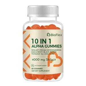 Vanwin Formule personnalisée 10-en-1 Alpha Shilajit Gummies Suppléments avec Ashwagandha et extrait de racine de Maca pour hommes - Product Image 1