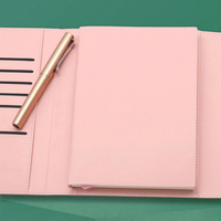 Ensemble de planificateur de journal intime 2025 Agenda d'écriture Bureau Journal rose détachable en cuir avec stylo Ensemble cadeau pour filles