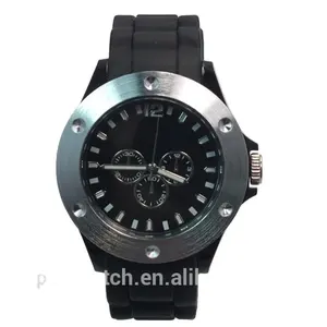 Пластиковые черные японские кварцевые часы PC21 Movt SR626SW с тонким камнем