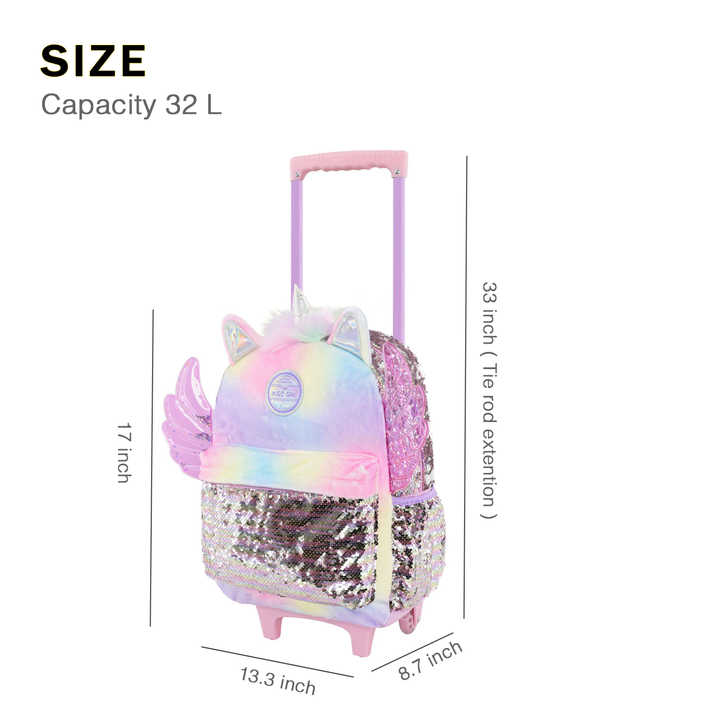 Mochila De Lentejuelas Reversibles YoungRich - Brillo De Sirena, 45x35 Cm, Ideal Para Fiestas Y Viajes