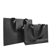 Eco-Friendly Recyclable Paperboard Shopping Bag with Custom UV Printed Logo and Laminated Satin Handle