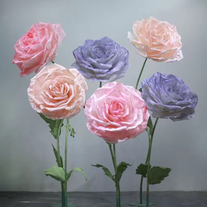 Decoración de flores gigantes hechas a mano para bodas, eventos a gran escala, exteriores, escaparates de centros comerciales, rosas gigantes, producto terminado - Product Image 2