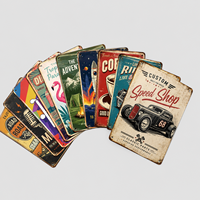 Plaque Métallique Personnalisée Vintage pour Garage, Affiche Décorative Rétro, Plaque en Étain Classique pour Moto et Voiture