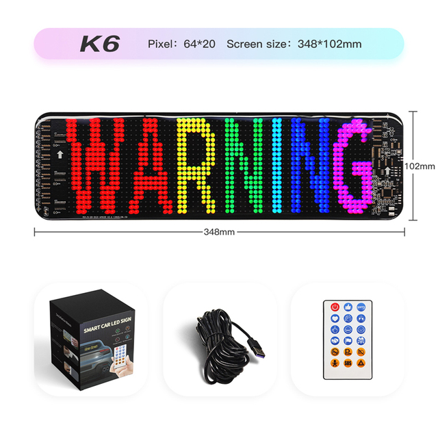 Customizable LED Sign Board Flexible USB Programmable Digital Display LED Matrix Panel for Car & Shopping Mall Elevator Use