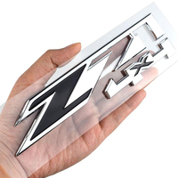 Autocollants 3D pour voiture Lettres chromées Z71 4x4 logo Autocollants pour voiture Fender Truck Car Emblem Badge pour Silverado Sierra 2014-2018
