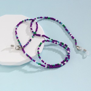 Colorful Seed Bead Eyeglasses And Mask Chains 70cm Reusable Glass Beads For Fashionable Everyday Use - Product Image 4