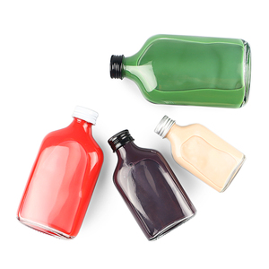Mini botella de cristal plana para vino, whisky, 50ml, 100ml, 200ml, 250ml, 350ml, 500ml - Product Image 2