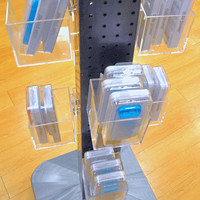 Conteneurs muraux à lattes en acrylique transparent Slatwall & Pegboard 4 "Cube en acrylique Dump Bin Display