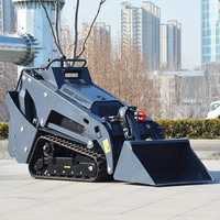Mini-chargeuse compacte sur chenilles diesel pour travaux agricoles et de construction