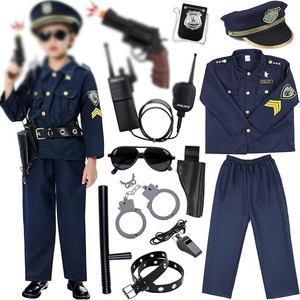 Costumes de Policier pour Enfants, Thème Films & Séries TV, Unisexe, 2026, Garçons, <span class=keywords><strong>Police</strong></span> Américaine, Halloween, Carnaval, Déguisement, Fête, Scène - Product Image 3