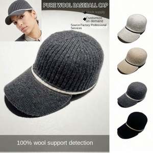 Nouvelle casquette de baseball en tricot de luxe, décontractée, en laine, pour le sport et les activités de plein air - Product Image 2