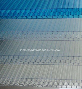 6mm 8mm10mm <span class=keywords><strong>policarbonato</strong></span> Pc hoja hueca hojas de nido de abeja para invernaderos. - Product Image 5