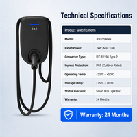 Nouveau chargeur EV AC 7 kW 32 A Type 2 mural EVSE IP55 CE RFID pour usage domestique et extérieur Modèle NECS 3002