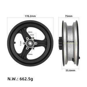 Kukirin G2 Front Wheel Rim <b>Hub</b> Anti Slip Puncture Resistant Wear Resistant Original Factory Fit Scooter Drive Wheel Assembly - Product Image 5