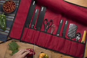 Free sample Custom Waterproof Storage <b>Folding</b> Knife Holder Canvas Chefs Knife Roll <b>Bag</b> - Product Image 3