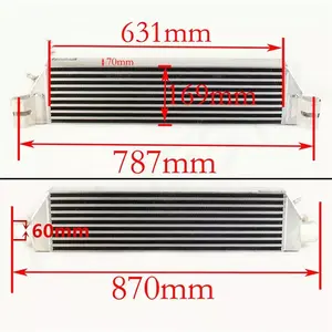 JSY10210 Intercoolers de coche de carreras de montaje frontal de aluminio 10 juegos para Vw Golf Mk5 Mk6 GTI FSI 2,0 T A3 Twin Turbo Intercooler Kit