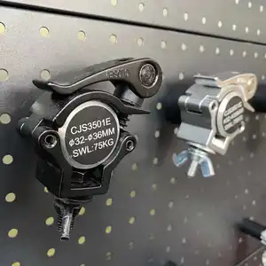 チューブ32-35mm負荷75kgパイプクランプトラスフックアルミニウムステージ照明トラスクランプフックJRクランプQR F243501E
