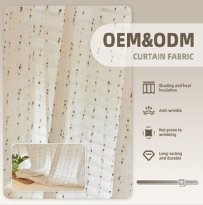 ColorsTex ODM OEM <span class=keywords><strong>Tissu</strong></span> de rideau en voile transparent 100% polyester blanc jacquard uni teint brodé non tissé en rouleau - Product Image 1