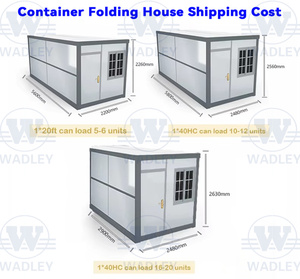 Maison conteneur maritime anti-sismique à installation rapide de 20 pieds, villa, mini-maisons, maison préfabriquée, maison pliante à double aile - Product Image 5