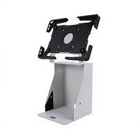 Support de tablette TPV avec espace pour imprimante, support iPad métallique sécurisé, réglable de 10 à 13 pouces, pour comptoir de libre-service en magasin PS-502