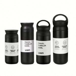 แก้วน้ำแบบพกพาขนาด 350 มล. แก้วกาแฟสแตนเลสสุญญากาศสองชั้น พร้อมฝาปิดกันรั่ว สำหรับใช้ในสำนักงาน - Product Image 2