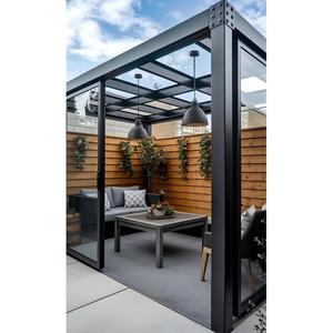 Pergola motorisée d'extérieur en aluminium avec revêtement en poudre, kit de pergola avec éclairage LED pour abri de voiture, <span class=keywords><strong>garage</strong></span> et décoration extérieure - Product Image 6