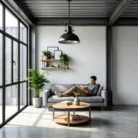Maisons modulaires préfabriquées en verre personnalisables, idéales pour les studios en conteneurs et les hébergements de loisirs