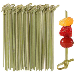 Piques à cocktail en bambou écologique à long manche, <span class=keywords><strong>pointe</strong></span> fine, insertion facile, finement polies, pour <span class=keywords><strong>la</strong></span> décoration de fruits et brochettes dans les restaurants japonais - Product Image 6