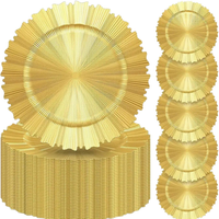 Assiette de Présentation 13 Pouces Élégante et Abordable pour Mariages et Fêtes – Motifs Personnalisables – Vaisselle Réutilisable – Décoration de Mariage et de Fête