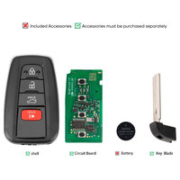 Llave Inteligente Universal Autel IKEYTY8A4AL IKEY de 4 Botones para Toyota Usada con la Máquina Copiadora de Programación de Llaves de Coche Altra KM100 IM608 PRO