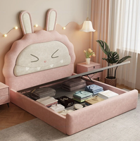 Lit superposé moderne en pin massif et cuir pour enfants (filles et garçons) avec rangement, anti-chute, écologique et durable – Idéal pour chambre et hôtel