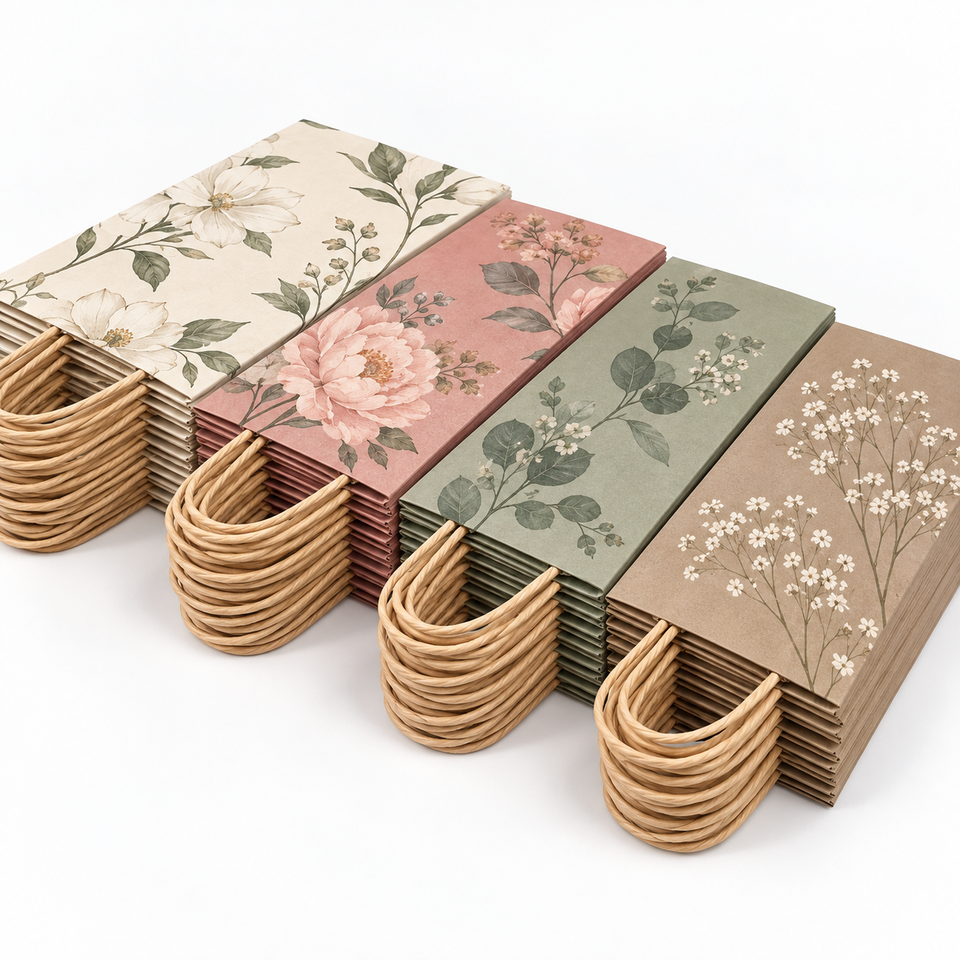 Paper Company Names ECO Custom Logo Paper Bag with Twisted Rope Handle for Retail Packaging ...