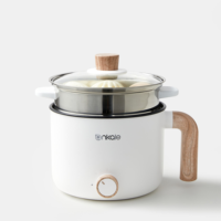 Meilleure vente Mini 1,5L Marmite électrique multifonction antiadhésive avec cuiseur vapeur pour la maison, chauffage rapide des aliments.