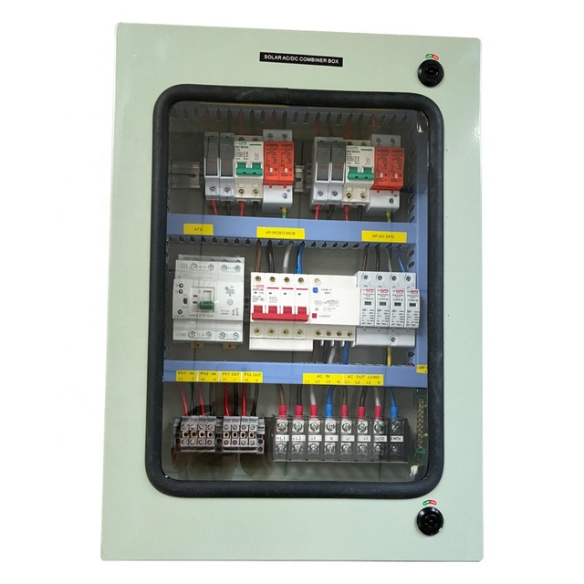 RUIPEIN Solar Panel Photovoltaic AC Three-phase Combiner Box DC 2-in-2-out  63A 400V Outdoor Model