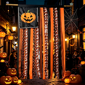 Guirlande lumineuse chaude à piles pour Halloween, en forme de gants doubles, motif flocon de neige, en velours pelucheux, avec <span class=keywords><strong>ruban</strong></span>, pour porche et mur - Product Image 3