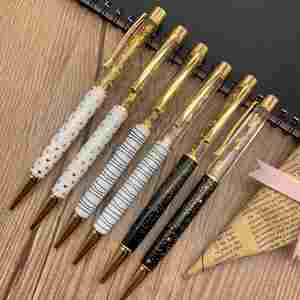 Foil Metal Ball <b>Pen</b> with Gold Brand Printing Black Metal <b>Ballpoint</b> <b>Pen</b> with Gold - Product Image 1