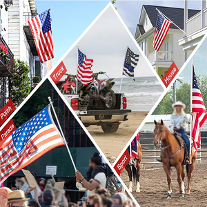 Staffa con bandiera a parete regolabile Set supporto universale per la visualizzazione orizzontale o verticale di flagapestries per interni - Product Image 6