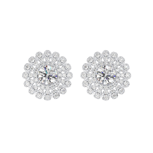 2023 Vintage Style argent 925 or Sterling zircon cubique pierre fleur forme Fine boucles d'oreilles mode tendance cadeau Vietnam - Product Image 1