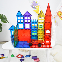 Juego de Bloques de Construcción Magnéticos 3D con Caja de Color, Juguete Educativo STEM para Niños, Venta al por Mayor, OEM, Seguro, Certificado ABS, Edades 3+