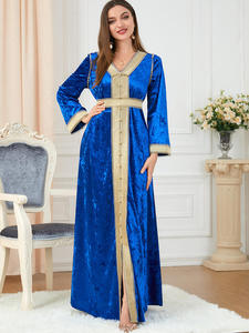 Nouvelle collection 2026 : Robe de soirée musulmane en mousseline de haute qualité pour <span class=keywords><strong>femme</strong></span>, modèle Joqisha Abaya, vêtement islamique. - Product Image 4