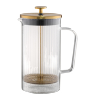 Cafetière et théière manuelle polyvalente en verre borosilicate – Essentiels pour la cantine du personnel et la salle de pause – Presse française unique