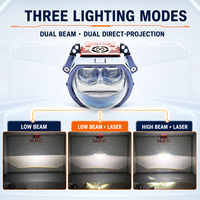 NOUVEAU VAHID 80W 18000LM Lentille de projecteur laser Bi-LED 9V-16V 6000K Phares LED de voiture à faisceau haut et bas Systèmes d'éclairage automobile de retrofit