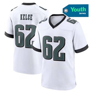 Ventes en gros de maillots de football américain pour jeunes de Philadelphie, 26 Barkley, 62 Hurts, 33 DeJean, maillots cousus, maillots personnalisés avec logo - Product Image 4