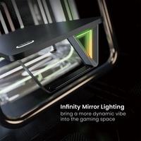 Support pour ordinateur portable pour moniteur de jeu STB32-01 avec miroir Infinity Lighting RGB LED étagère pour moniteur d'ordinateur