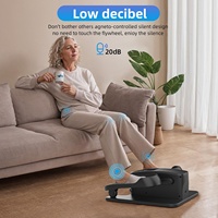 Vélo d'exercice électrique de bureau et mini-cyclette elliptique avec résistance magnétique, écran LCD, appareil d'exercice pour les jambes à domicile