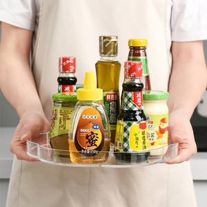 Kitchen Storage Turntable for Cabinet Lazy <b>Rotating</b> Storage Shelf <b>Spice</b> <b>Rack</b> Food-grade <b>Rotating</b> Shelf Transparent Storage Box - Product Image 5