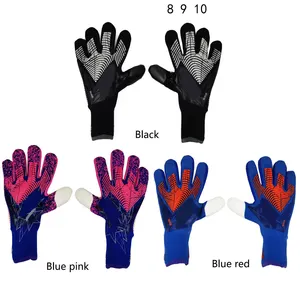 Wholesale High Quality Goalkeeper Gloves Professional Protective Latex Knitted Nylon Football Goalkeeper Gloves