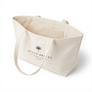 High Quality Recycled Cotton Canvas <b>Extra</b> <b>Large</b> Beach Tote Bag 10OZ Letter Custom Graphic <b>Print</b> Prestige Creations Shopping - Product Image 2