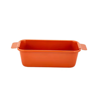 Vente chaude Orange 0.6mm D'épaisseur En Acier Au Carbone Long Moule À Gâteau À Pain Revêtement Antiadhésif Combinaison Moule À Pain Plats De Cuisson Casseroles